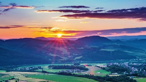Bunter Sonnenuntergang