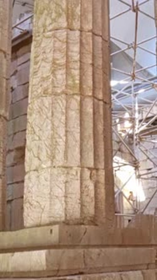Ancient Doric Columns of the Temple of Apollo Epicurius