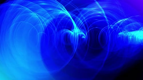 Dynamic Abstract Blue Light Trails Flowing Motion Background