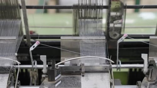 Close up of a loom in action