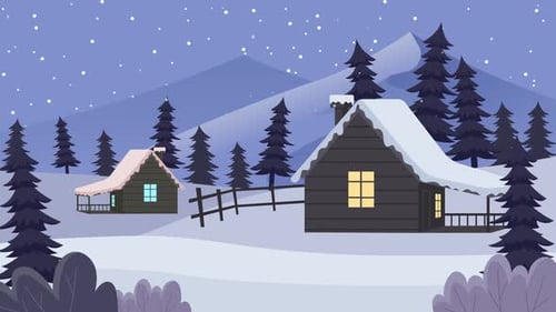 Winter Village Animation