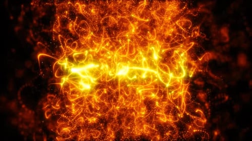 Abstract Glowing Particles Fluid Energy Background Animation