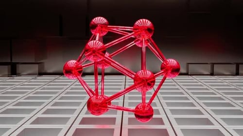 Dynamic Red Structure Creating Endless Patterns for Immersive Music Experiences