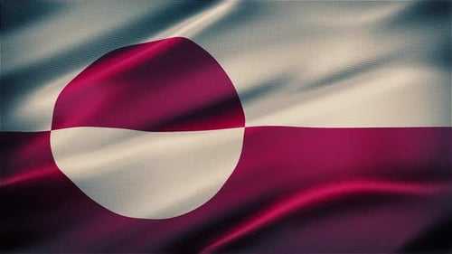 Greenland Flag Waving Loop Animation