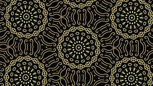 Abstract Golden Decorative Mandala Pattern Loop