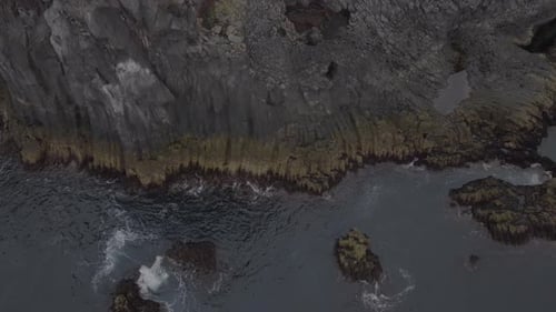 Majestic Aerial View of Iceland's Rugged Coastline