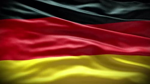 Waving Germany Flag Realistic Loop Animation