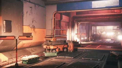 Futuristic Sci-Fi Corridor Interior Loop Animation