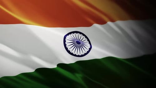 India Flag Waving - 4K