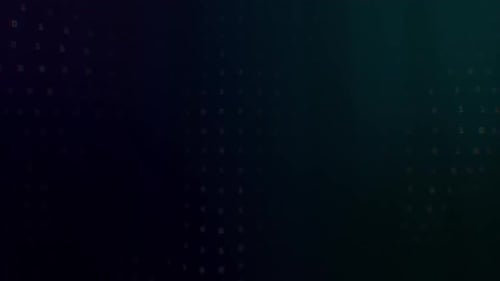 Colleción Canvas: Efecto de números cambiantes que flotan sobre un fondo verde oscuro