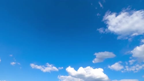 White Clouds Drifting in a Brilliant Blue Sky