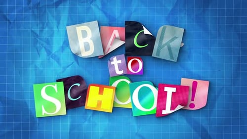 Magazine Cutout Letters Back To School Caption