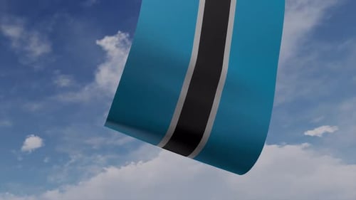 Drone Pulling Botswana Flag