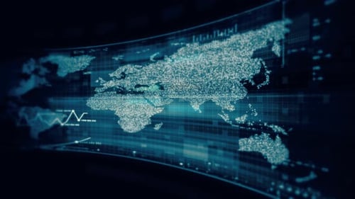 Futuristic global financial data visualization 04