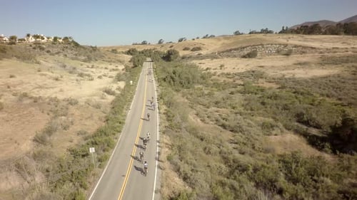 Drone captures breathtaking bike race amidst San Diego's majestic mountains