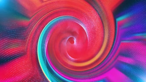 Dynamic Abstract Colorful Swirling Tunnel