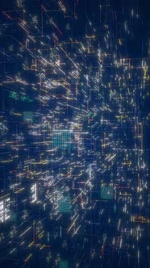 Vertical Video Captivating Futuristic Data Grid
