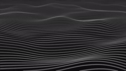 Abstract Wavy Lines Digital Data Flow Background
