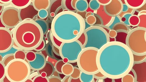 Trendige Retro-Kreis-Hintergrundanimation