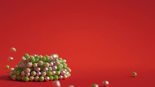 Christmas Ornaments Form Christmas Tree Animation