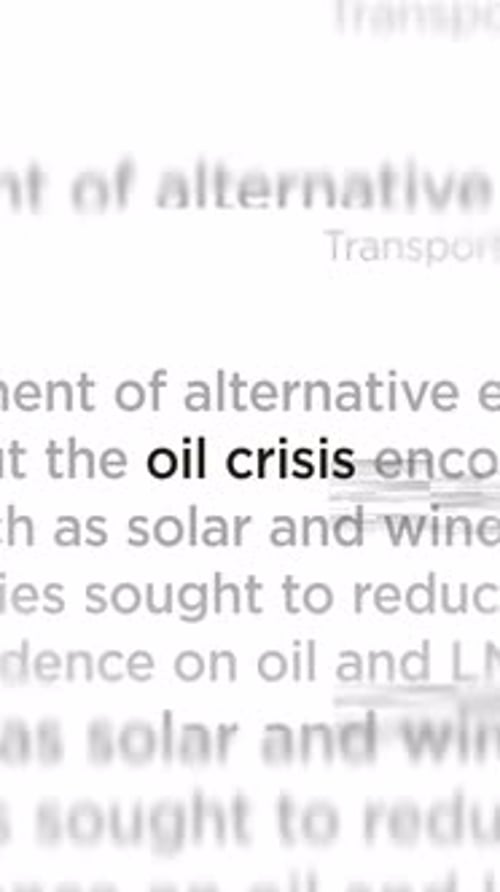 Oil crisis headline titles media seamless loop vertical