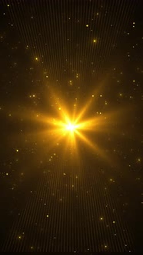 Decorative Golden Sparkle Light Rays Background for Events