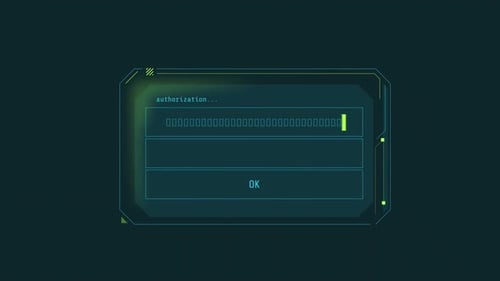 HUD Element Password Entry Authorization Window Animation