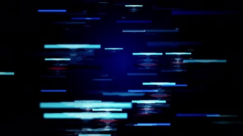 Animación de datos digitales moviéndose sobre un bucle de fondo posterior