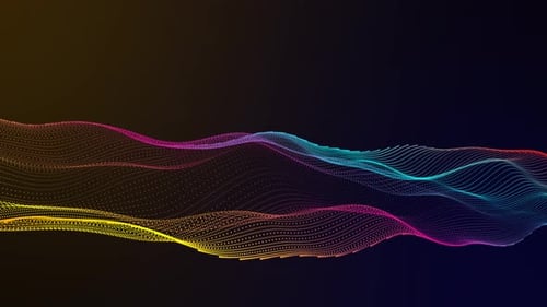 Abstract Flowing Digital Wave Particle Background Loop