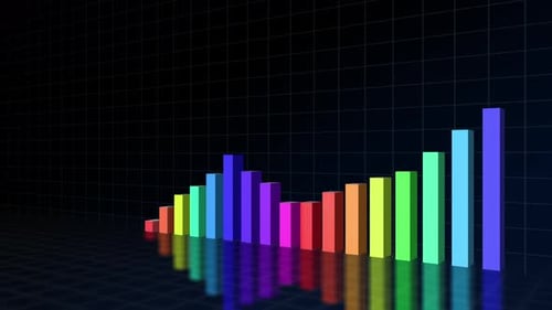 Colorful 3D Bar Graph Growth Animation