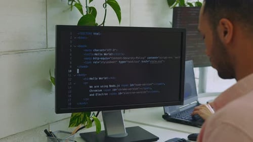 Digital Transformation Future Workforce Web DEV Career Development Multiracial Young Talent Man Busy