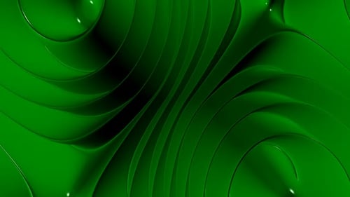Majestic Background with Green Waves of Plasma, Reflection, 3D Render, Unique Design, Exclusive