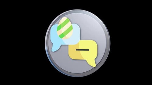 3D Animated Easter Egg and Chat Icon Reveal