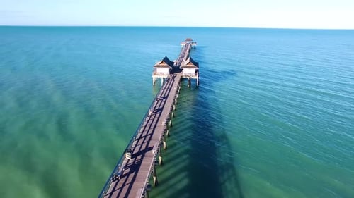 Pier In Naples By Aerial Drone