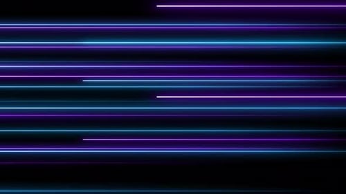 Neon Glowing Horizontal Lines Speed Background