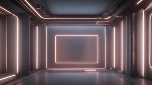 Chambre au néon futuriste