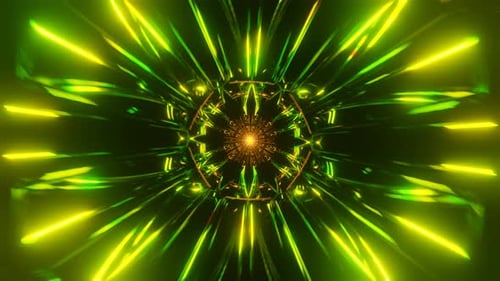 Abstract Neon Lights in a Multicolor VJ Loop