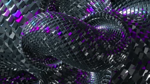 Abstract Morphing Cubic Pattern Digital Background