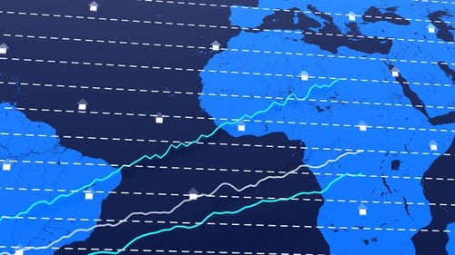 Stock market animated graphic. Stock price chart.