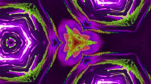 Vibrant Psychedelic Kaleidoscope Abstract Background Animation