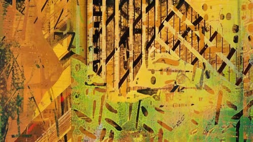 Abstract Grunge Animated Background with Glitch Effects