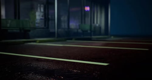 Cinematic Wet Ground Reflections at Night