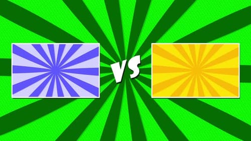 Animated Retro Versus Screen with Comic Book Style Background