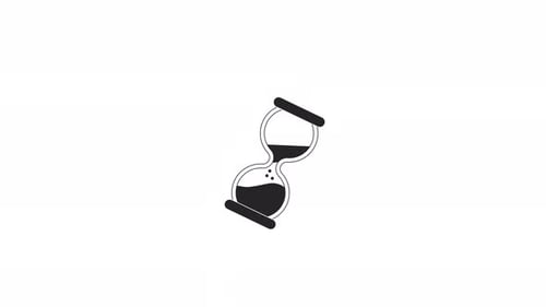 Animierte Bw Clock Sandglass