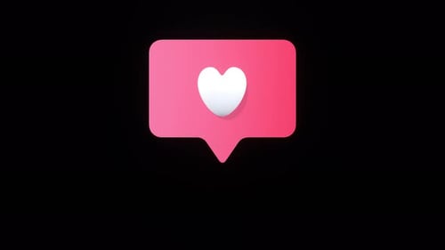 Animated 3D Social Media Like Heart Icon