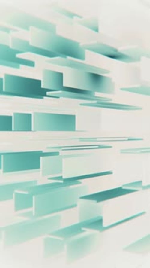 Vertical Video - Green Geometric Shapes Abstract Motion Background