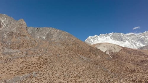 Aerial View of SnowCapped Mountains in Nepal Highlighting the Majestic Himalayan Landscape