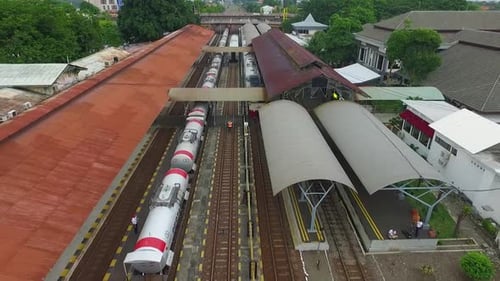 Aerial shot of Oil Train