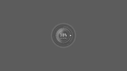 HUD Loading Element Circular Progress Bar with Percentage
