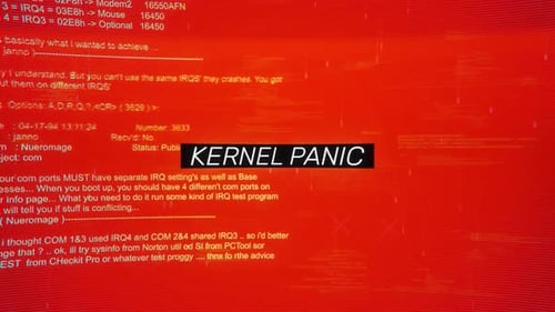 Glitchy Kernel Panic Computer Screen Reveal